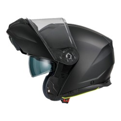 Casco Modulare Nero Opaco Con Doppia Visiera