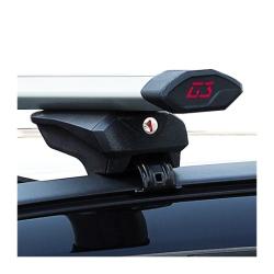 Coppie di barre per Audi A3 Sportback Railing Integrato dal 2003 al 2012 in Alluminio Airflow