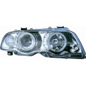 KIT PROIETTORE H7/H7 CON FANALINO CROMATO Bmw SERIE 3 E46 BERLINA TOURING dal 1998 al 2001