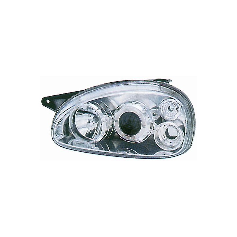 KIT PROIETTORE C/LENTICOLARE CROMATO Opel CORSA - COMBO dal 1993 al 2000 KIT PROIETTORE C/LENTICOLARE CROMATO Opel CORSA - COMBO dal 1993 al 2000