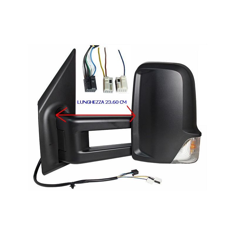 RETROVISORE ELETT. TERMICO C/FAN. BRACCIO LUNGO SX Mercedes SPRINTER dal 2018