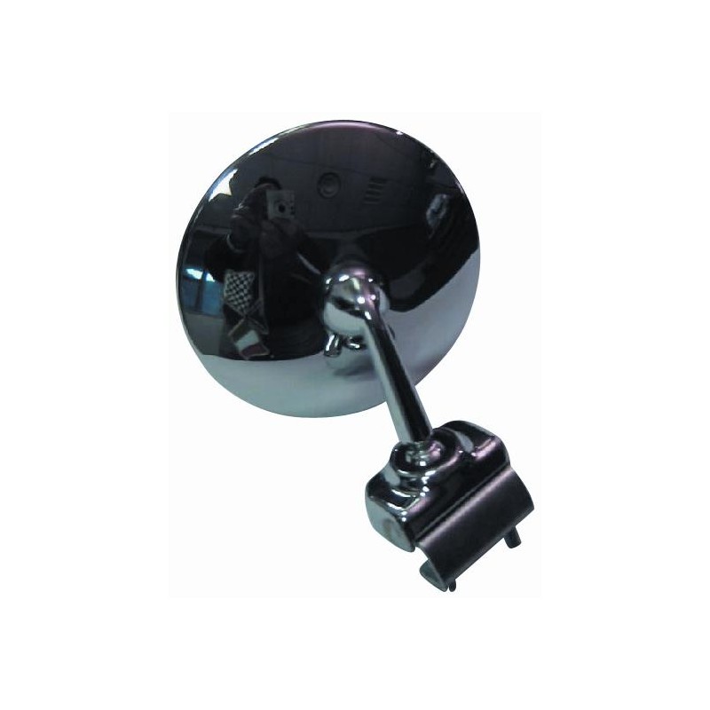 RETROVISORE TONDO CROMATO A MORSETTO Fiat 126 FSM dal 1983 al 1992