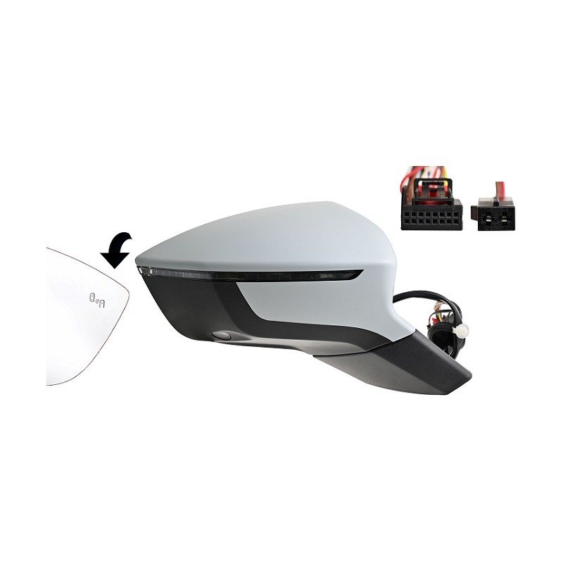 RETROVISORE ELETT. TERM. RIB. C/MEM C/FAN. E LUCE DI CORTESI DX Seat ATECA dal 2020
