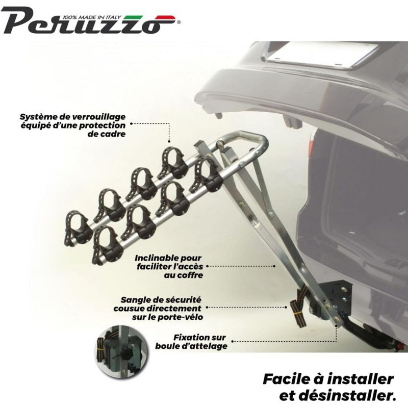 Peruzzo Portabici Posteriore Da Gancio Traino Arezzo 4 Bici 9