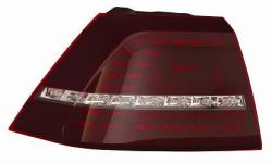 Fanale Posteriore Esterno Rosso Scuro A Led Sinistro Volkswagen Golf Vii Dal 2012 Al 2016