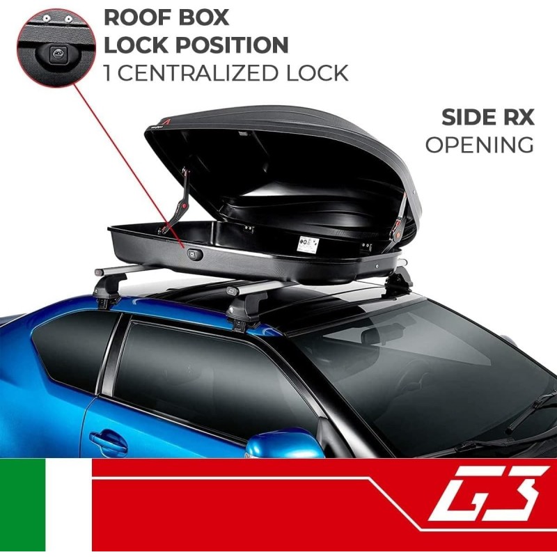 Box Auto da Tetto da 240 Litri Spark 320L G3 Nero Opaco 3