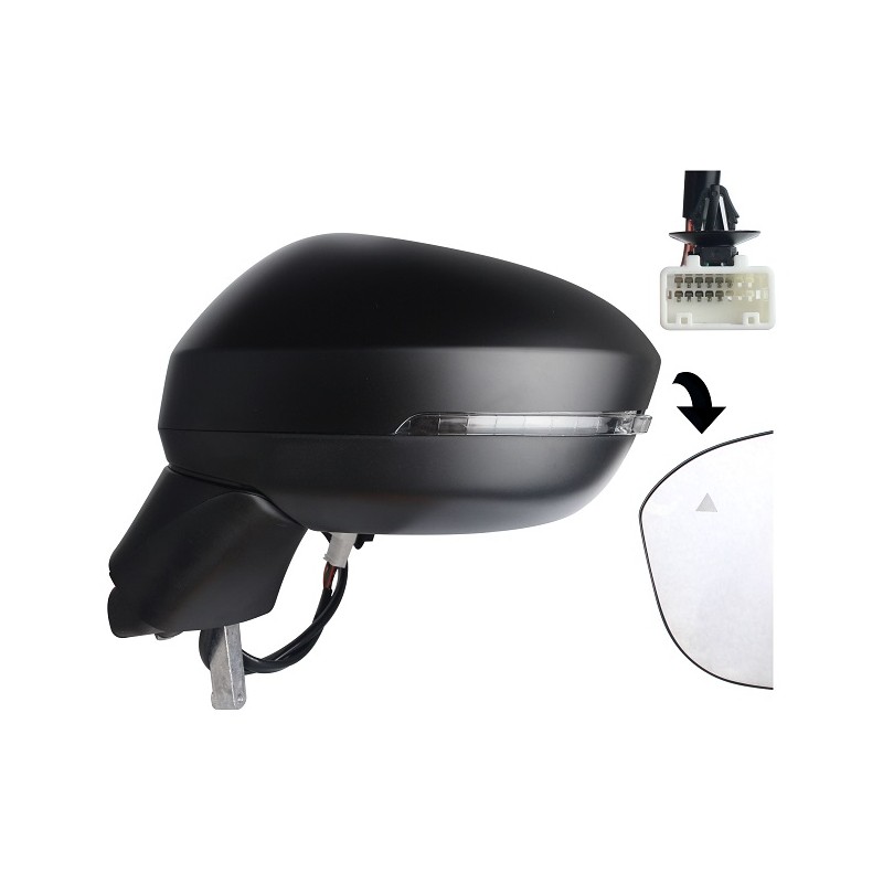 RETROVISORE ELETT. TERMICO RIB. C/FAN. A LED SX Nissan QASQHAI dal 2021 RETROVISORE ELETT. TERMICO RIB. C/FAN. A LED SX Nissan QASQHAI dal 2021