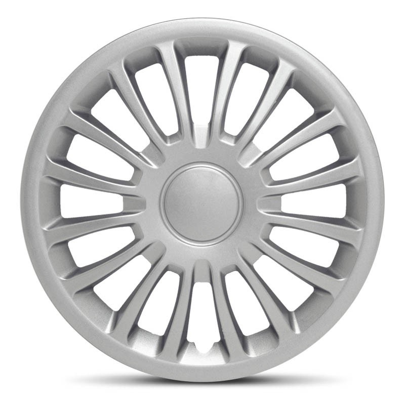 Set 4 Pz Copriruota Auto Silver da 14' G3 1