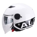 Casco Procasual Bianco con Doppia visiera per Moto e Scooter AL DESIGN
