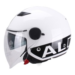 Casco Procasual Bianco con Doppia visiera per Moto e Scooter AL DESIGN