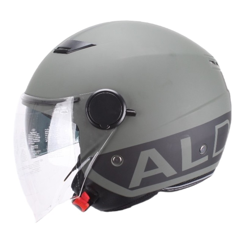 Casco Verde Opaco con Doppia visiera per Moto e Scooter AL DESIGN Casco Verde Opaco con Doppia visiera per Moto e Scooter AL DESIGN 1