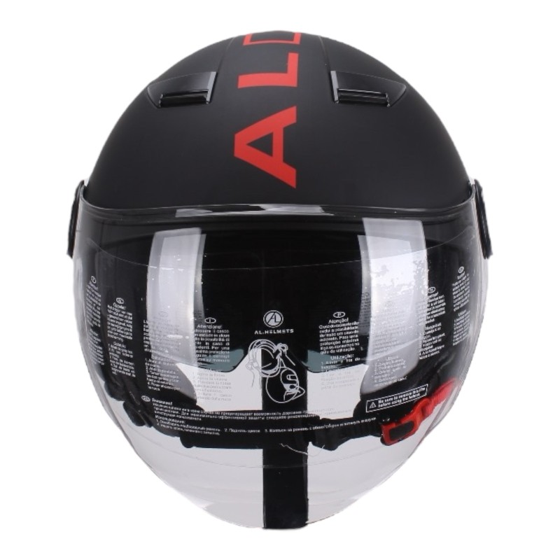 Casco Nero Opaco con Doppia visiera per Moto e Scooter AL DESIGN Casco Nero Opaco con Doppia visiera per Moto e Scooter AL DESIGN 3