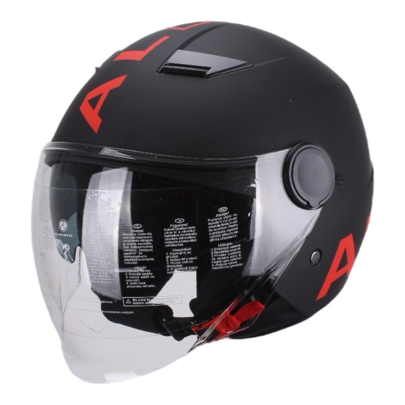 Casco Nero Opaco con Doppia visiera per Moto e Scooter AL DESIGN Casco Nero Opaco con Doppia visiera per Moto e Scooter AL DESIGN 2