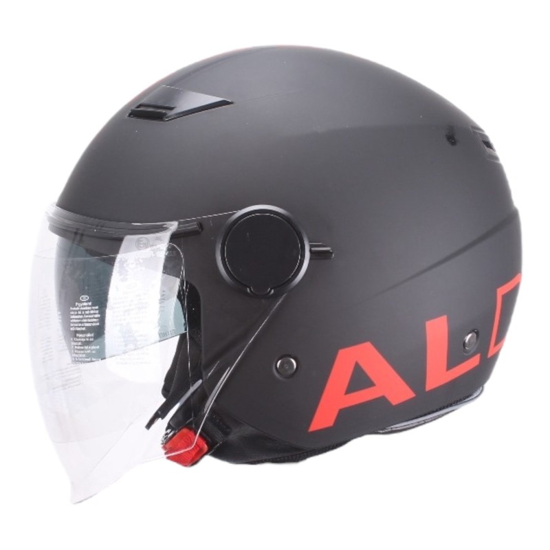 Casco Nero Opaco con Doppia visiera per Moto e Scooter AL DESIGN Casco Nero Opaco con Doppia visiera per Moto e Scooter AL DESIGN 1