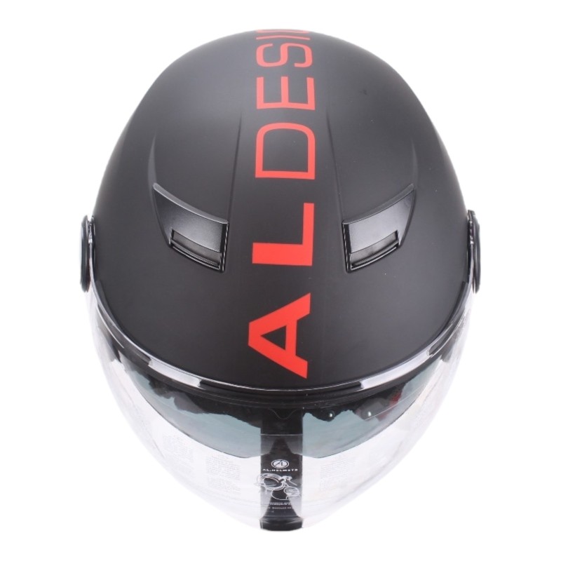 Casco Nero Opaco con Doppia visiera per Moto e Scooter AL DESIGN Casco Nero Opaco con Doppia visiera per Moto e Scooter AL DESIGN 4