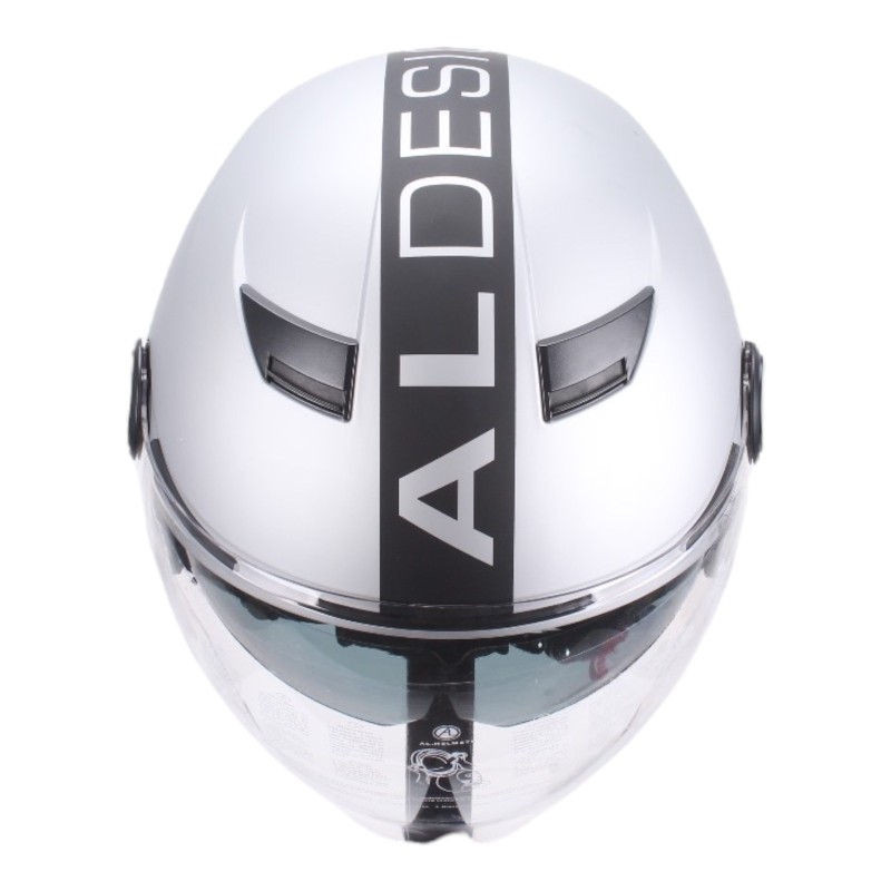 Casco Grigio Opaco con Doppia visiera per Moto e Scooter AL DESIGN Casco Grigio Opaco con Doppia visiera per Moto e Scooter AL DESIGN 4