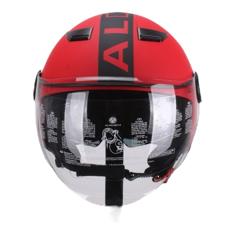Casco Rosso Opaco con Doppia visiera per Moto e Scooter AL DESIGN Casco Rosso Opaco con Doppia visiera per Moto e Scooter AL DESIGN 2