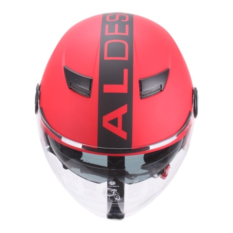 Casco Rosso Opaco con Doppia visiera per Moto e Scooter AL DESIGN Casco Rosso Opaco con Doppia visiera per Moto e Scooter AL DESIGN 4