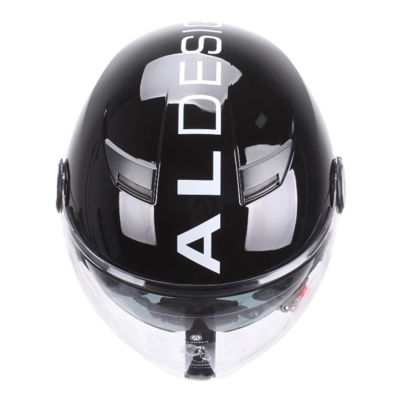 Casco Nero Lucido con Doppia visiera per Moto e Scooter AL DESIGN Casco Nero Lucido con Doppia visiera per Moto e Scooter AL DESIGN 4