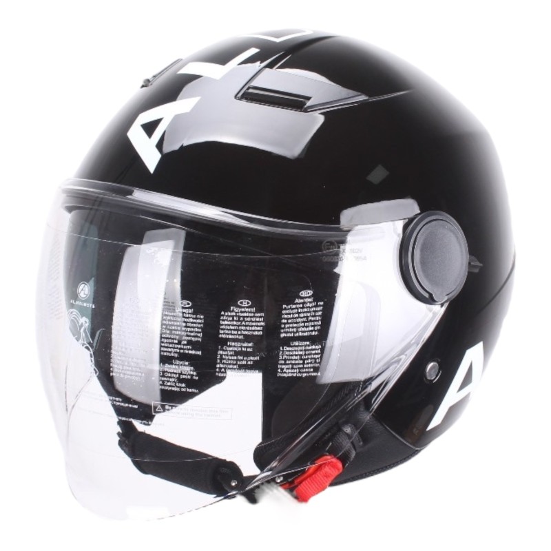 Casco Nero Lucido con Doppia visiera per Moto e Scooter AL DESIGN Casco Nero Lucido con Doppia visiera per Moto e Scooter AL DESIGN 2