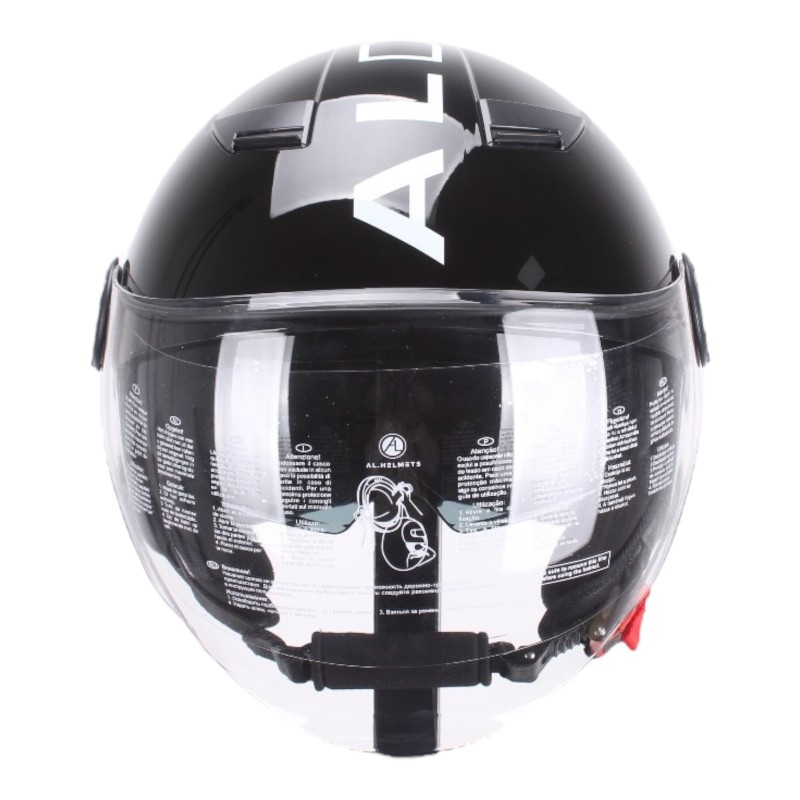 Casco Nero Lucido con Doppia visiera per Moto e Scooter AL DESIGN Casco Nero Lucido con Doppia visiera per Moto e Scooter AL DESIGN 3