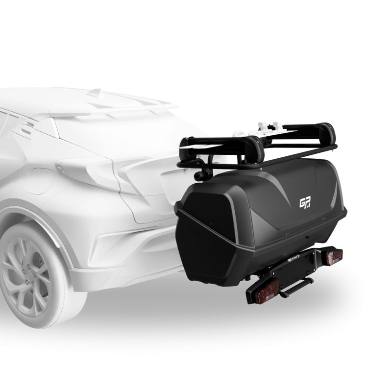 Base Portabici Peruzzo G3 da Gancio Traino con Box Auto Posteriore e Portasci 1