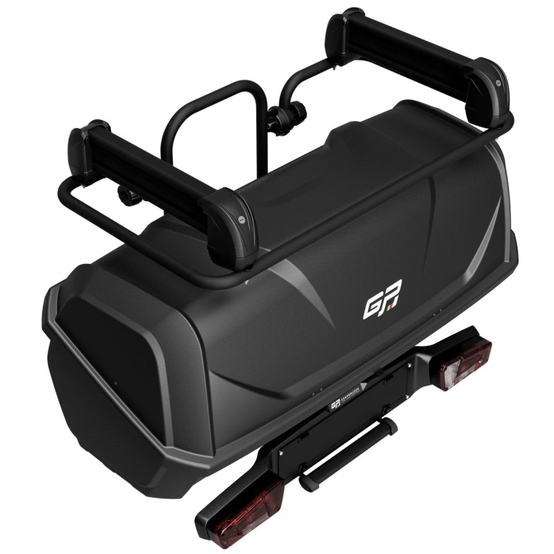 Base Portabici Peruzzo G3 da Gancio Traino con Box Auto Posteriore e Portasci 2