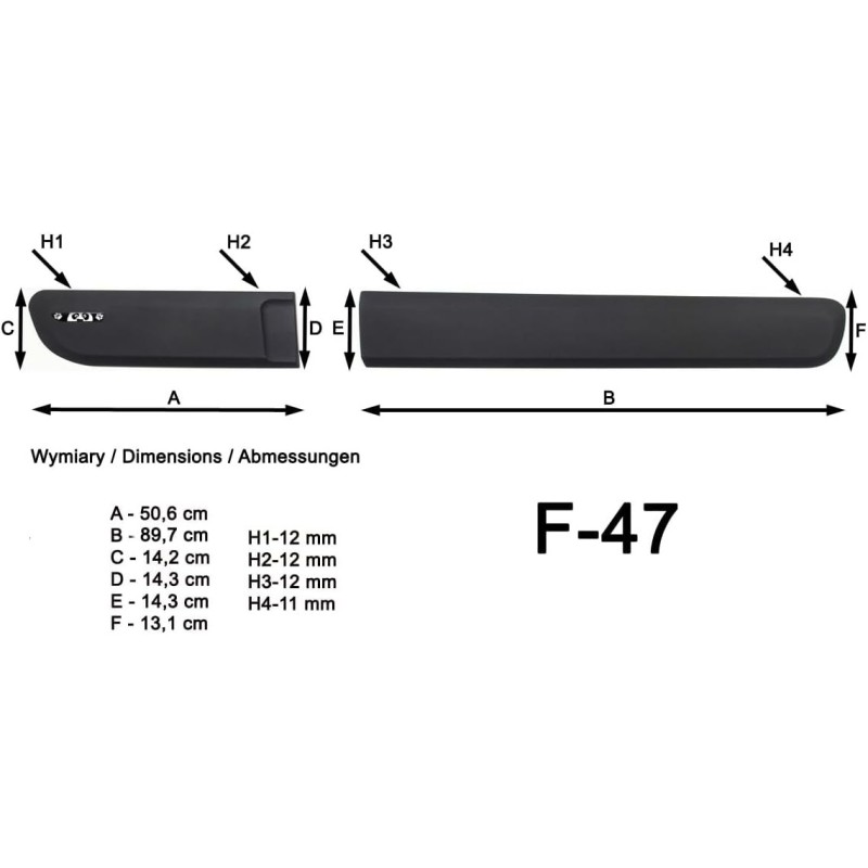 Kit Serie Modanature Nere Fasce Paracolpi laterali Fiat Panda dal 2012 - Combicar Kit Serie Modanature Nere Fasce Paracolpi laterali Fiat Panda dal 2012 - Combicar 5
