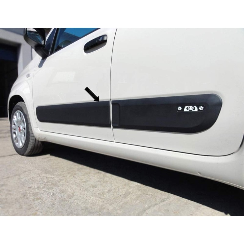 Kit Serie Modanature Nere Fasce Paracolpi laterali Fiat Panda dal 2012 - Combicar Kit Serie Modanature Nere Fasce Paracolpi laterali Fiat Panda dal 2012 - Combicar 1