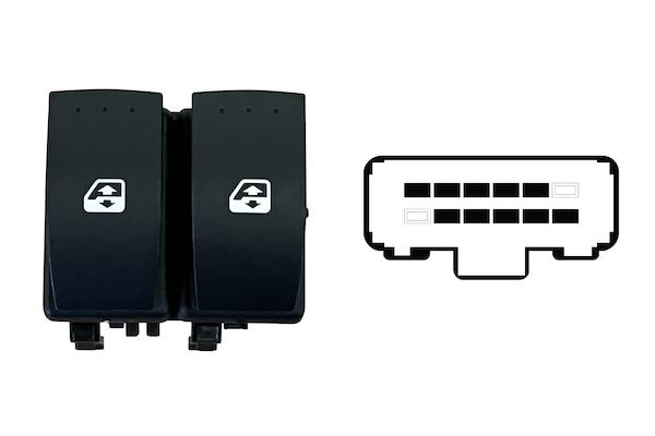 Pulsante Interruttore  Alzavetro Anteriore Sinistro Renault Kangoo Dal 02 2008 Al  03 2013