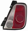Fanale Posteriore Bianco-rosso Bordo Nero Sinistro Fiat 500 Dal 2007 Al 2015