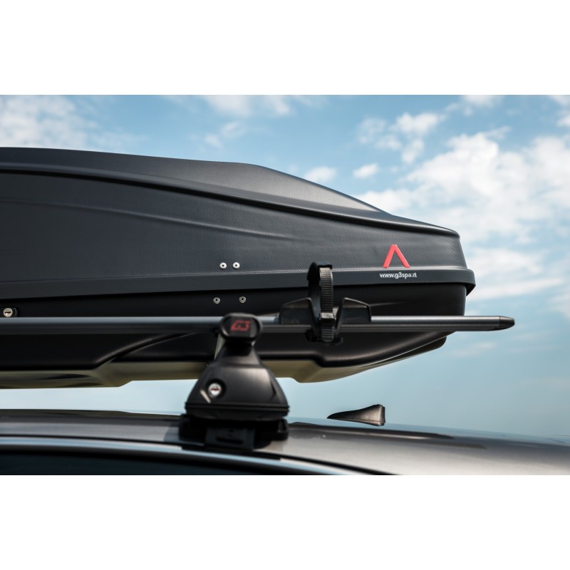 Box Auto da Tetto G3 Spark 370L Nero Opaco Baule Portapacchi Universale 5