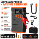 Avviatore Emergenza 4 IN 1 Compressore Auto Moto Camion 800A 150PSI