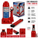Cric Idraulico 2T 2000 Kg Altezza Massima 22 cm Sollevatore Auto