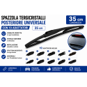 Spazzola Tergicristalli Posteriore 35cm Universale 10 Adattatori