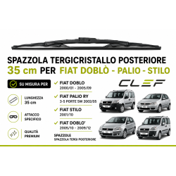 Spazzola Tergicristallo Posteriore 35cm per FIAT DOBLO PALIO STILO