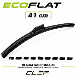 Spazzola Tergicristallo ECOFLAT Universale 41cm 10 Adattatori