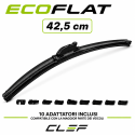 Spazzola Tergicristallo ECOFLAT Universale 42,5cm 10 Adattatori