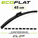 Spazzola Tergicristallo ECOFLAT Universale 45cm 10 Adattatori