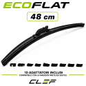 Spazzola Tergicristallo ECOFLAT Universale 48cm 10 Adattatori