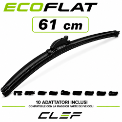 Spazzola Tergicristallo ECOFLAT Universale 61cm 10 Adattatori