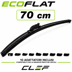 Spazzola Tergicristallo ECOFLAT Universale 70cm 10 Adattatori