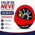Calze da Neve 135/80 R13 Omologate Auto Tessili Antiscivolo