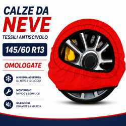 Calze da Neve 145/60 R13 Omologate Auto Tessili Antiscivolo