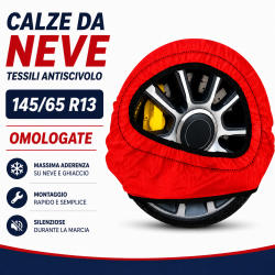 Calze da Neve 145/65 R13 Omologate Auto Tessili Antiscivolo