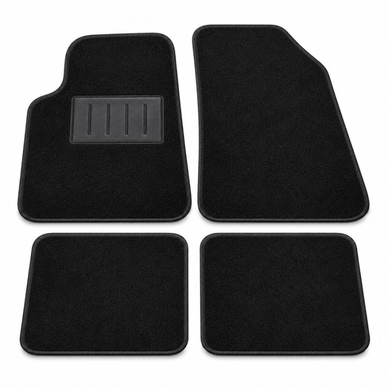 Tappetini Auto Universali 4 Pezzi in Moquette Neri Antiscivolo 2