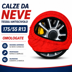 Calze da Neve 175/55 R13 Omologate Auto Tessili Antiscivolo