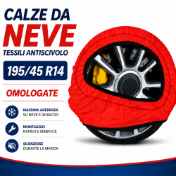Calze da Neve 195/45 R14 Omologate Auto Tessili Antiscivolo