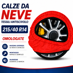 Calze da Neve 215/40 R14 Omologate Auto Tessili Antiscivolo