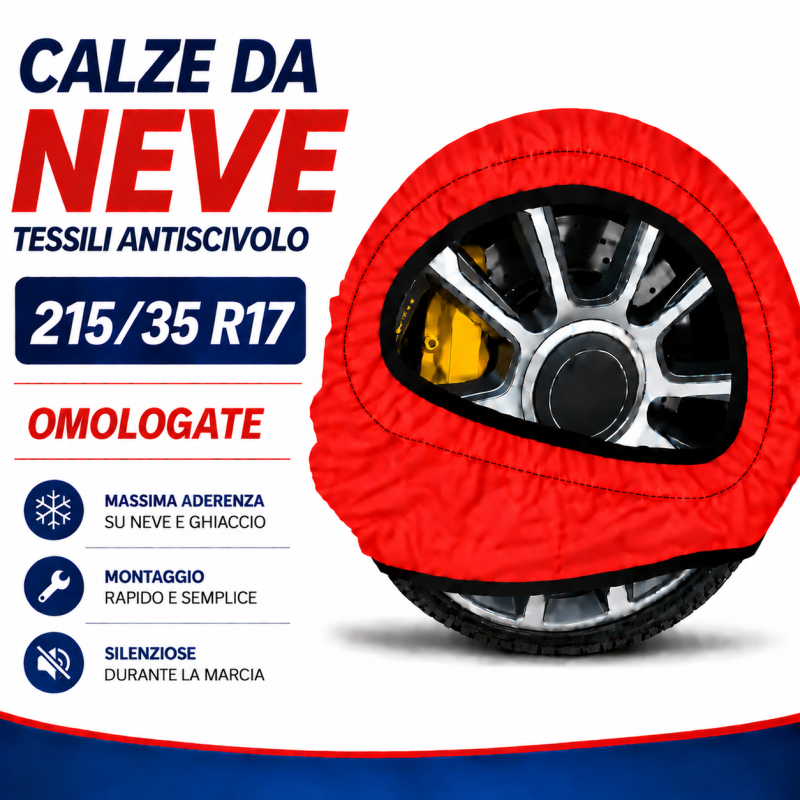 Calze da Neve 215/35 R17 Omologate Auto Tessili Antiscivolo 1